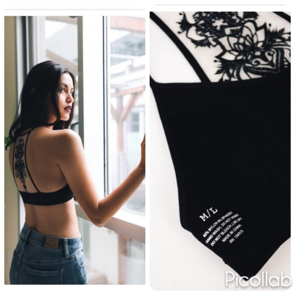 Black Tattoo Bralette - Picture 3 of 8